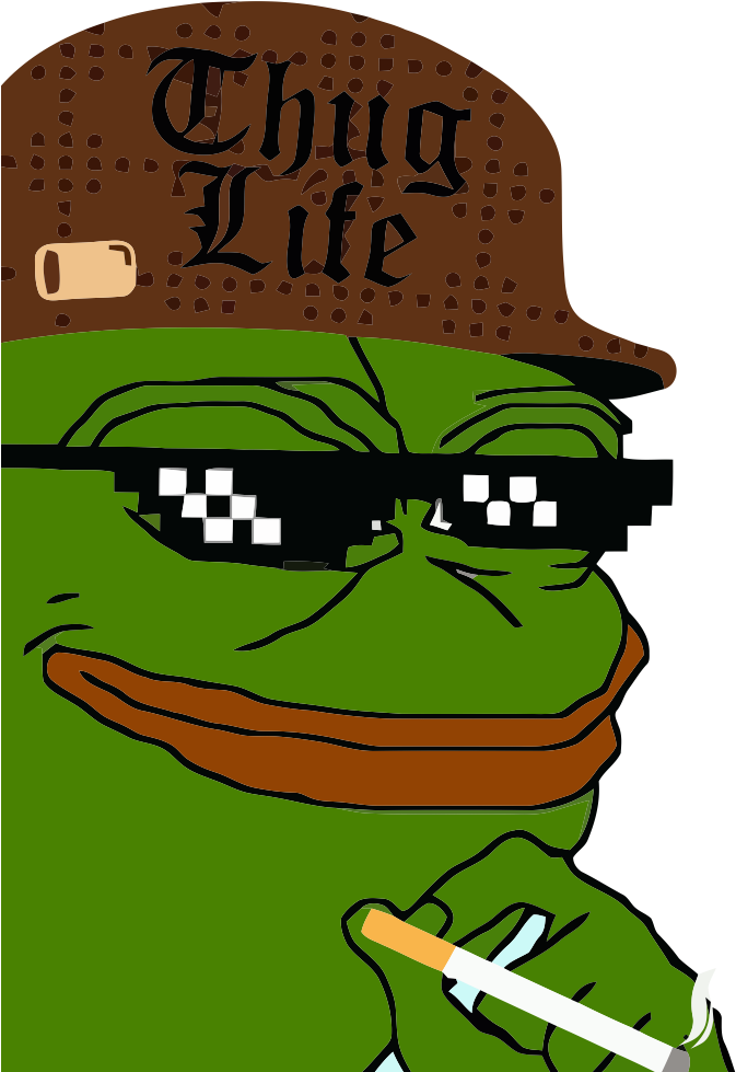 Pepe Thug Life *rare* Ironpatches - Thug Life Pepe Png (852x1022), Png Download