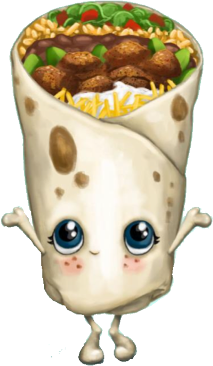 Cute Burrito Eyes Smile Cuteburrito - Tastemade Food Puns (960x1280), Png Download