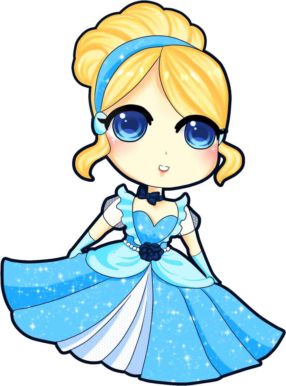 Picture Cinderella Ariel Anna Disney - Chibi Cinderella (1024x1379), Png Download