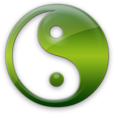 When - Yin And Yang Green (420x420), Png Download
