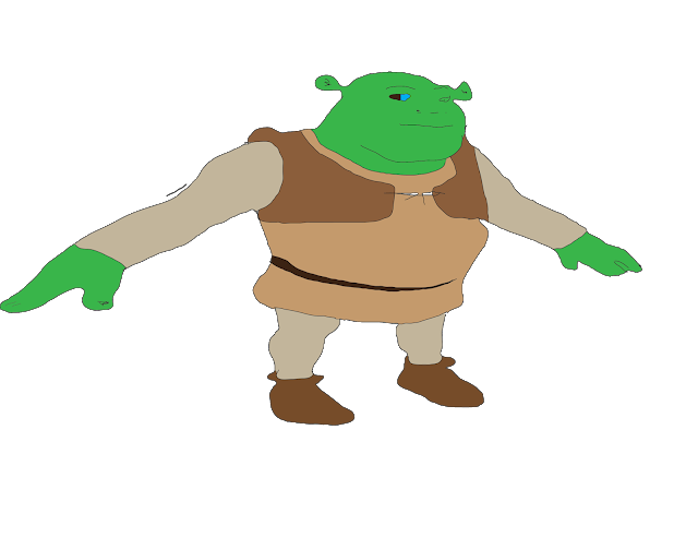 Shrek - Cartoon (640x503), Png Download