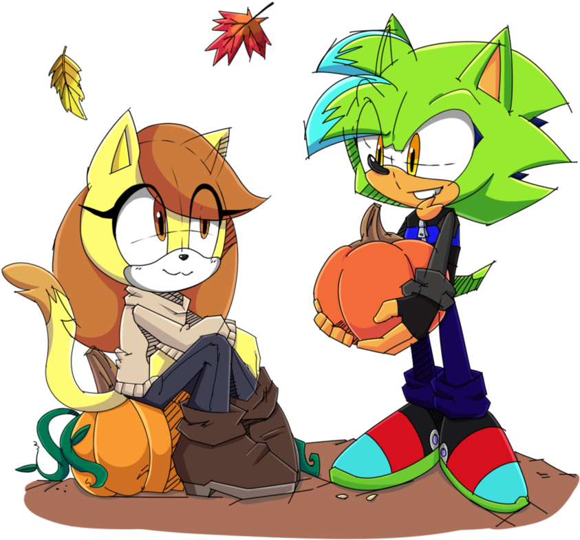 Pumpkin Picking Sonic Channel Style By Cuteytcat On - Pumpkin (897x890), Png Download