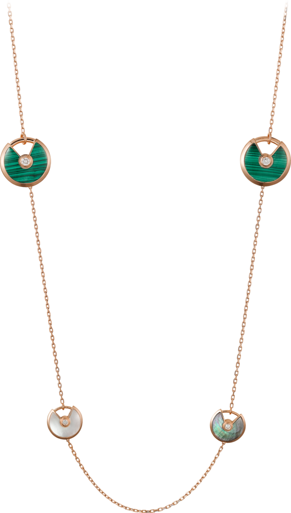 Amulette De Cartier Long Necklace, Xs And Small Modelspink - Necklace (581x1024), Png Download