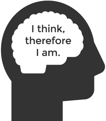 I Think, Therefore I Am - Think There I Am (338x387), Png Download