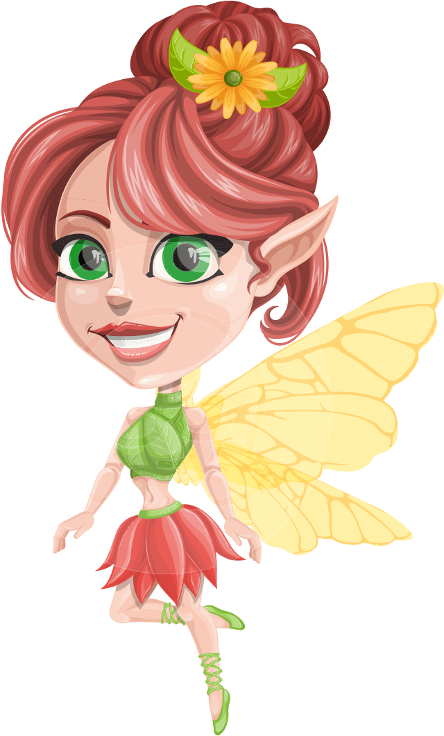 Frida The Flower Fairy - Puppet (957x1060), Png Download