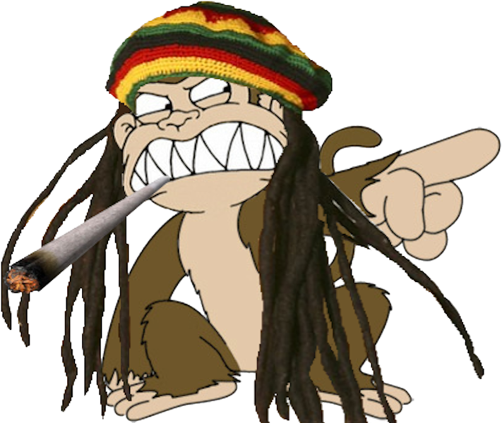 Share This Image - Rasta Monkey (711x600), Png Download