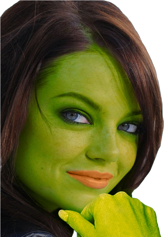0103 - Lzkwhd4 - Emma Stone Frog Face (700x775), Png Download