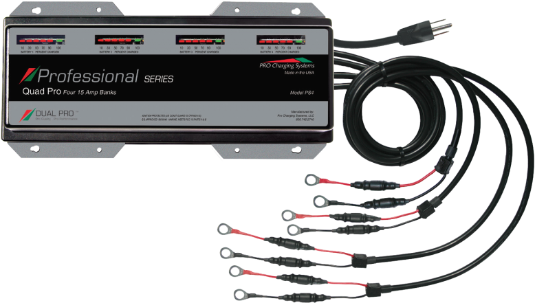 12v Lithium Ion Battery Charger Dp-ps4 Data - Dual Pro Professional Series 3 Bank Charger 15 Amp (800x466), Png Download