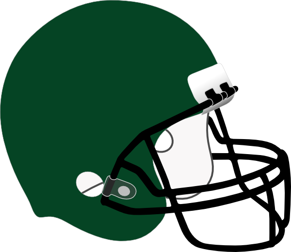 Blue Clipart Football Helmet - Green And Black Football Helmet (600x520), Png Download
