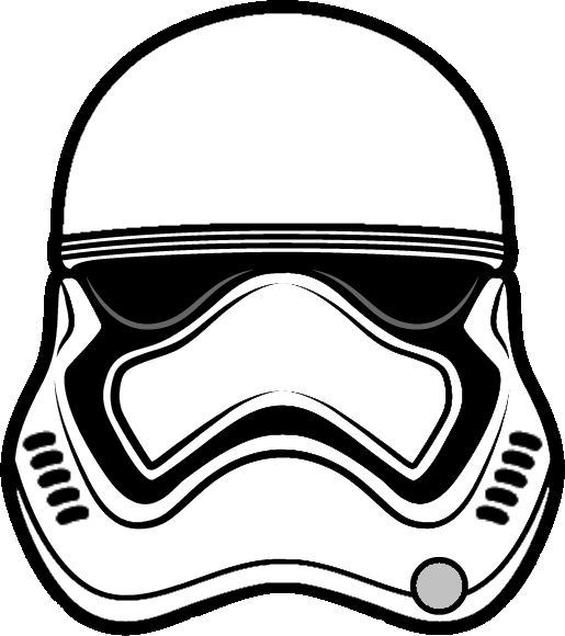 Clipart Transparent Library Stormtrooper Clipart Color - Star Wars Stormtrooper Drawing (515x580), Png Download