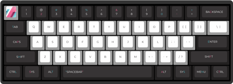 Cotton Candy By Marius 61-key Custom Mechanical Keyboard - Computer Keyboard (1024x683), Png Download