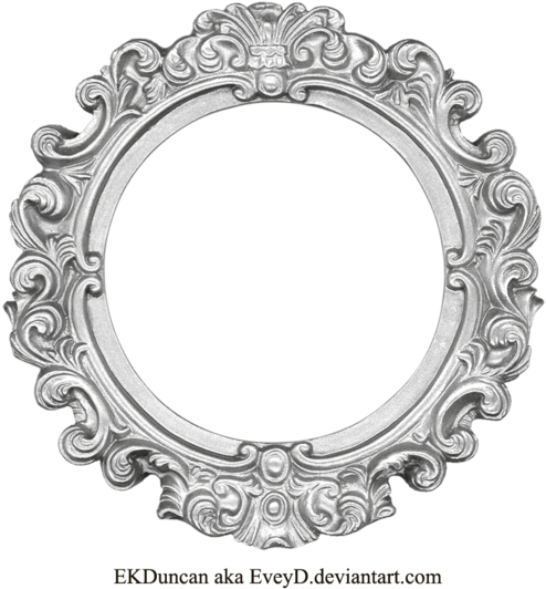 Overlay, Png, And Edit Image - Silver Frame Oval (500x540), Png Download