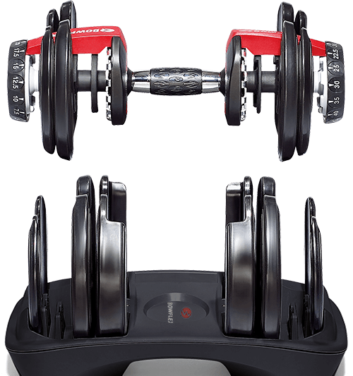 Adjustable Dumbbells From Selecttech - Stairmaster Twistlock Adjustable Dumbbells - Pair (500x533), Png Download