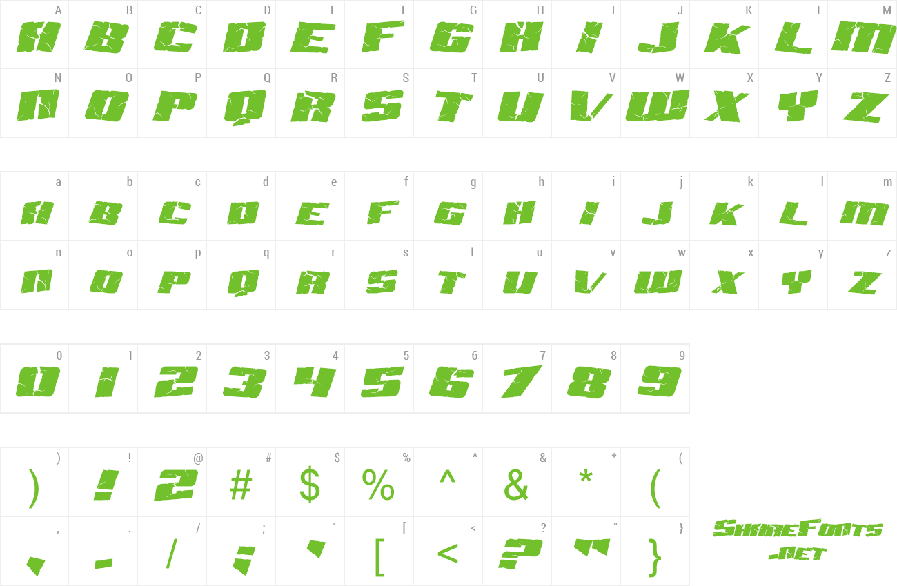 Font Aftershock Debris Preview - Font (1300x850), Png Download