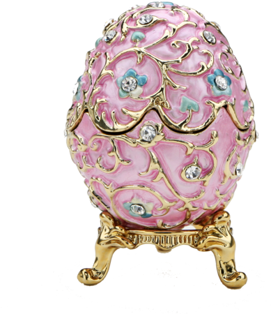 Pink Flower Faberge Ring Box - Faberge Egg Png (480x480), Png Download