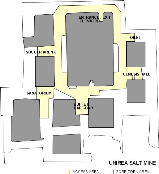 Unirea Salt Mine Map - Floor Plan (600x600), Png Download