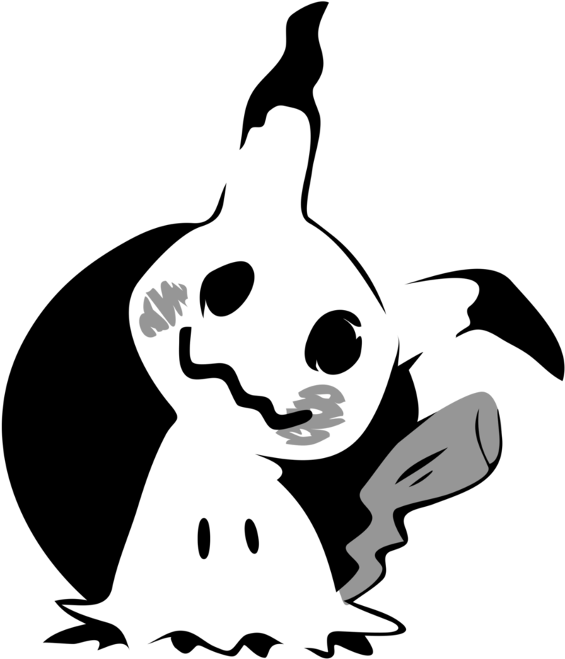 Mimikyu Stencil By Damphyr On Deviantart Clip Freeuse - Mimic Pokemon Sun And Moon (849x942), Png Download