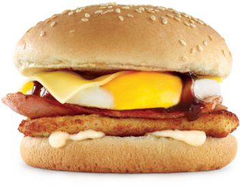 Chicken & Egg Deluxe - Mcdonalds Burger Transparent Background (399x399), Png Download