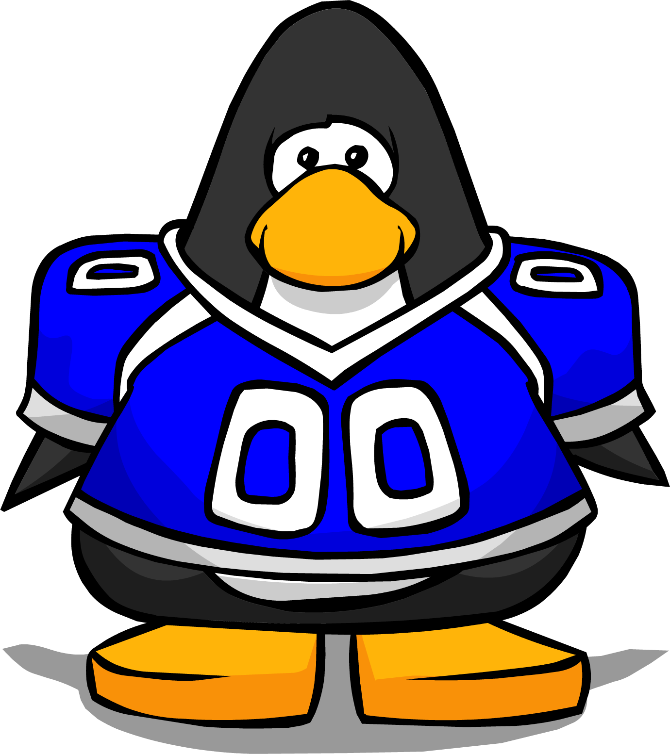 Blue Football Jersey From A Player Card - Club Penguin Football Jersey (1380x1554), Png Download