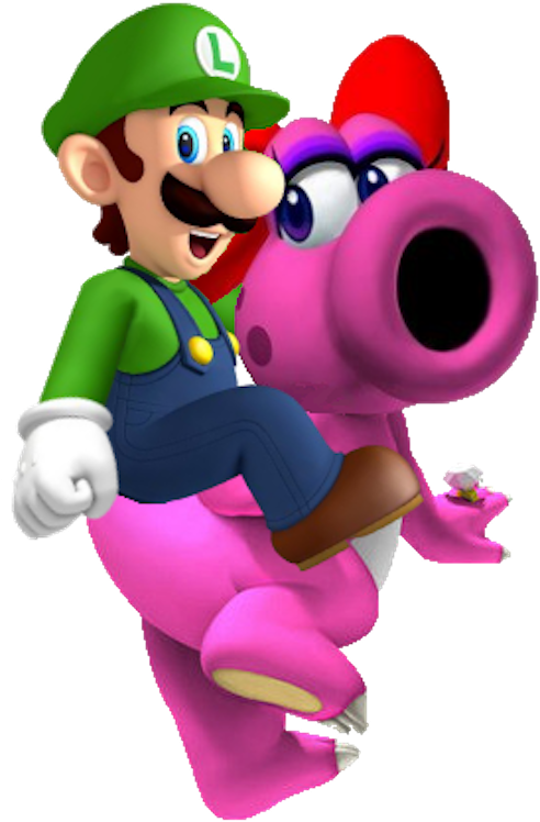 Birdo Images Luigi Riding Birdo - Birdo Mario Kart Wii (528x768), Png Download