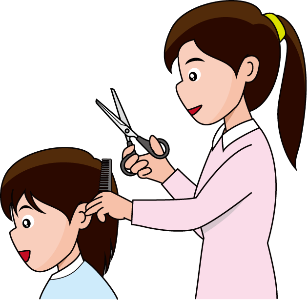 Clip Haircut Small Hair - Haircut Clip Art (631x617), Png Download