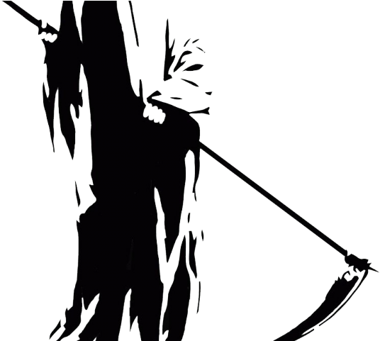 Reaper Clipart Transparent Background - Black And White Grim Reaper (640x480), Png Download