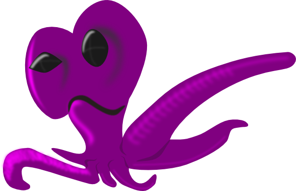 Alien Octopus Svg Clip Arts 600 X 387 Px (600x387), Png Download
