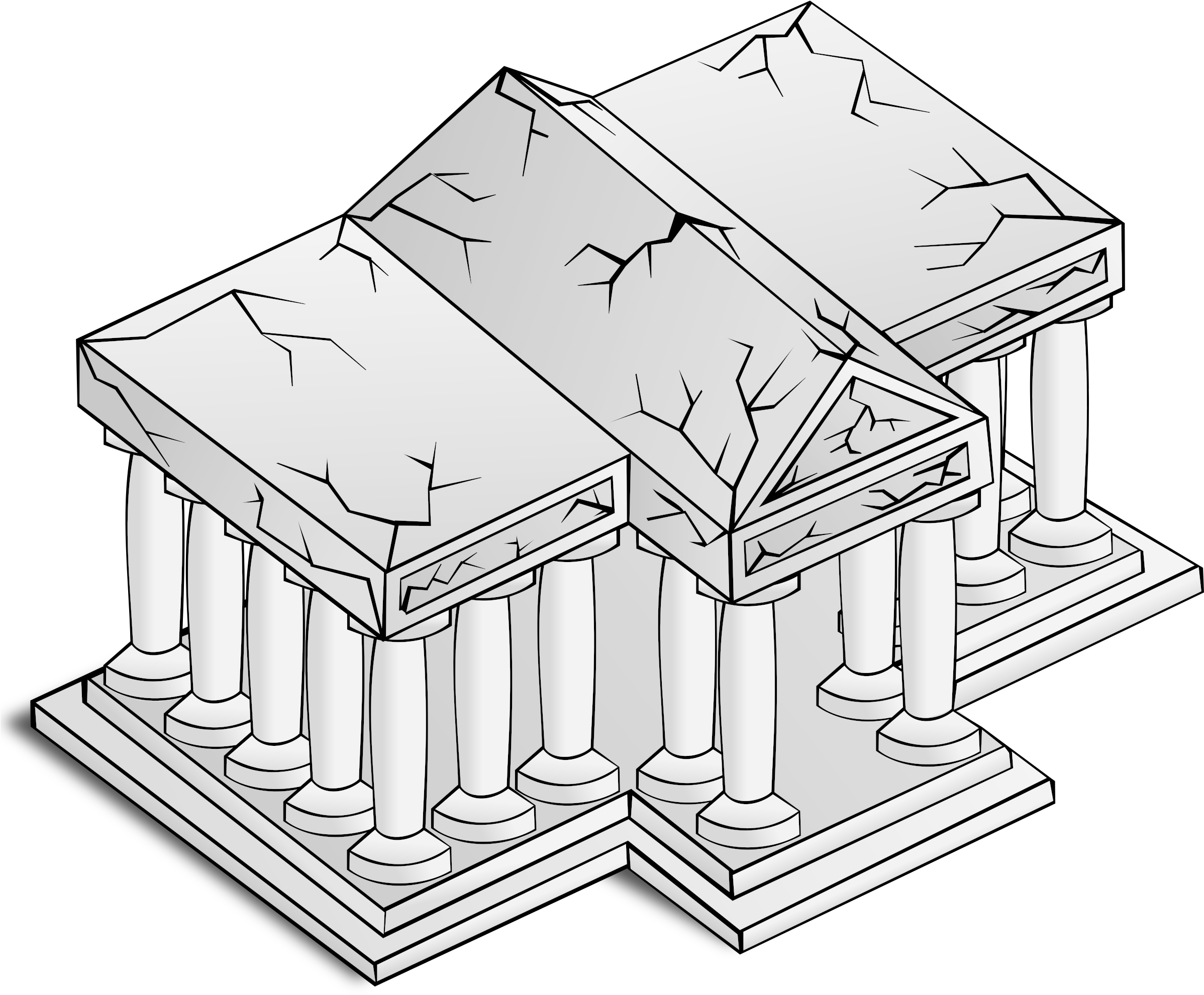 Roman Columns Drawing At Getdrawings - University Clipart (2400x2400), Png Download