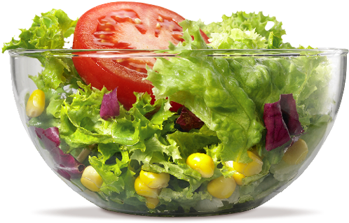 Mixed Greens Garnished Fresh - Salad (500x540), Png Download
