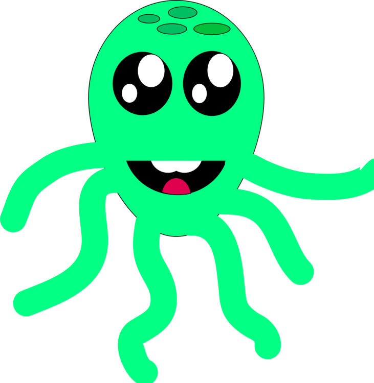 Octopus Drawing Computer Icons Emoticon Smiley - Emoticon (731x750), Png Download