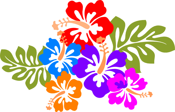 Hawaiian Flower Hawaiian Clipart 6 Hawaii Flower Hibiscus - Luau Clip Art Free (600x385), Png Download