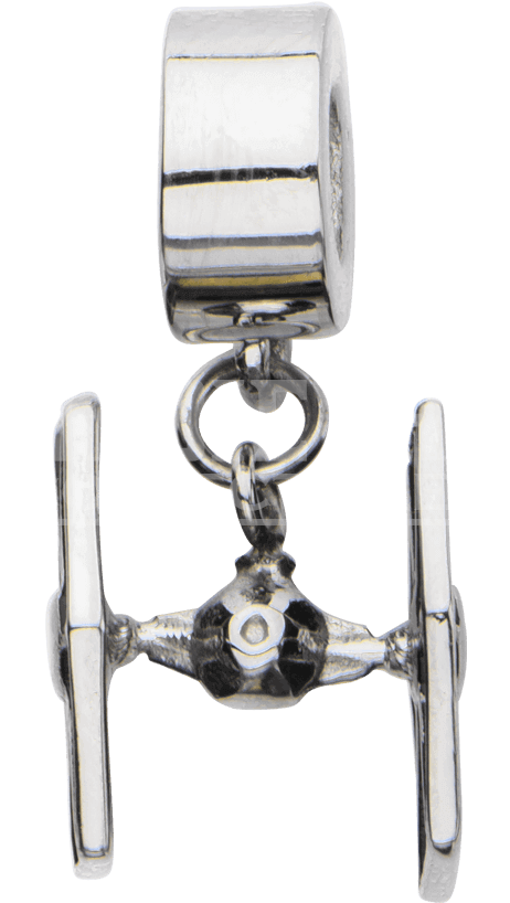 Stainless Steel Star Wars Tie Fighter Dangle Charm (850x850), Png Download