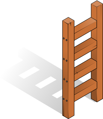 Ladder - Ladder Caricatura (376x395), Png Download