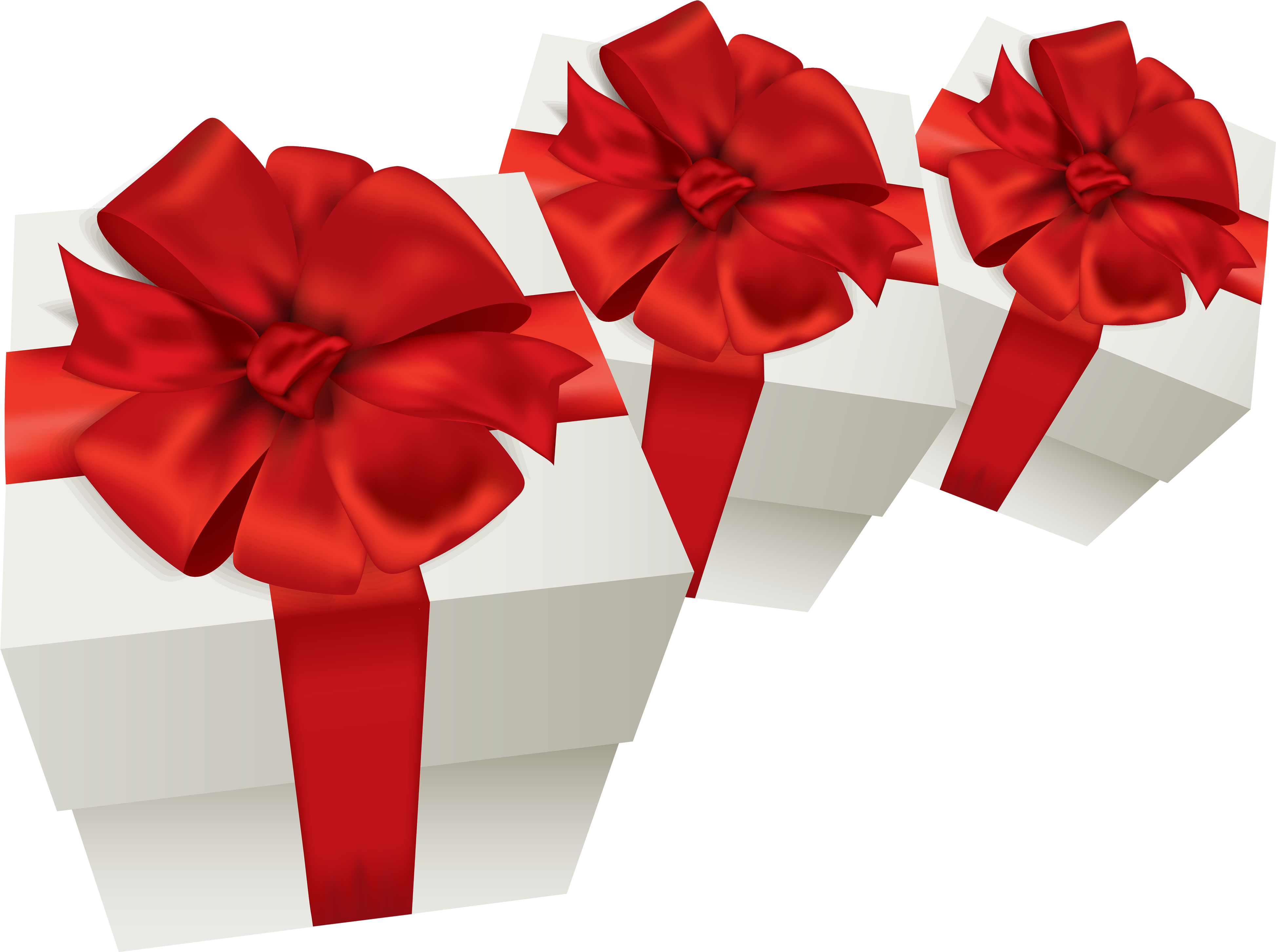 White Gift Boxes Png Clipart - White Gift Boxes Png (4000x3032), Png Download