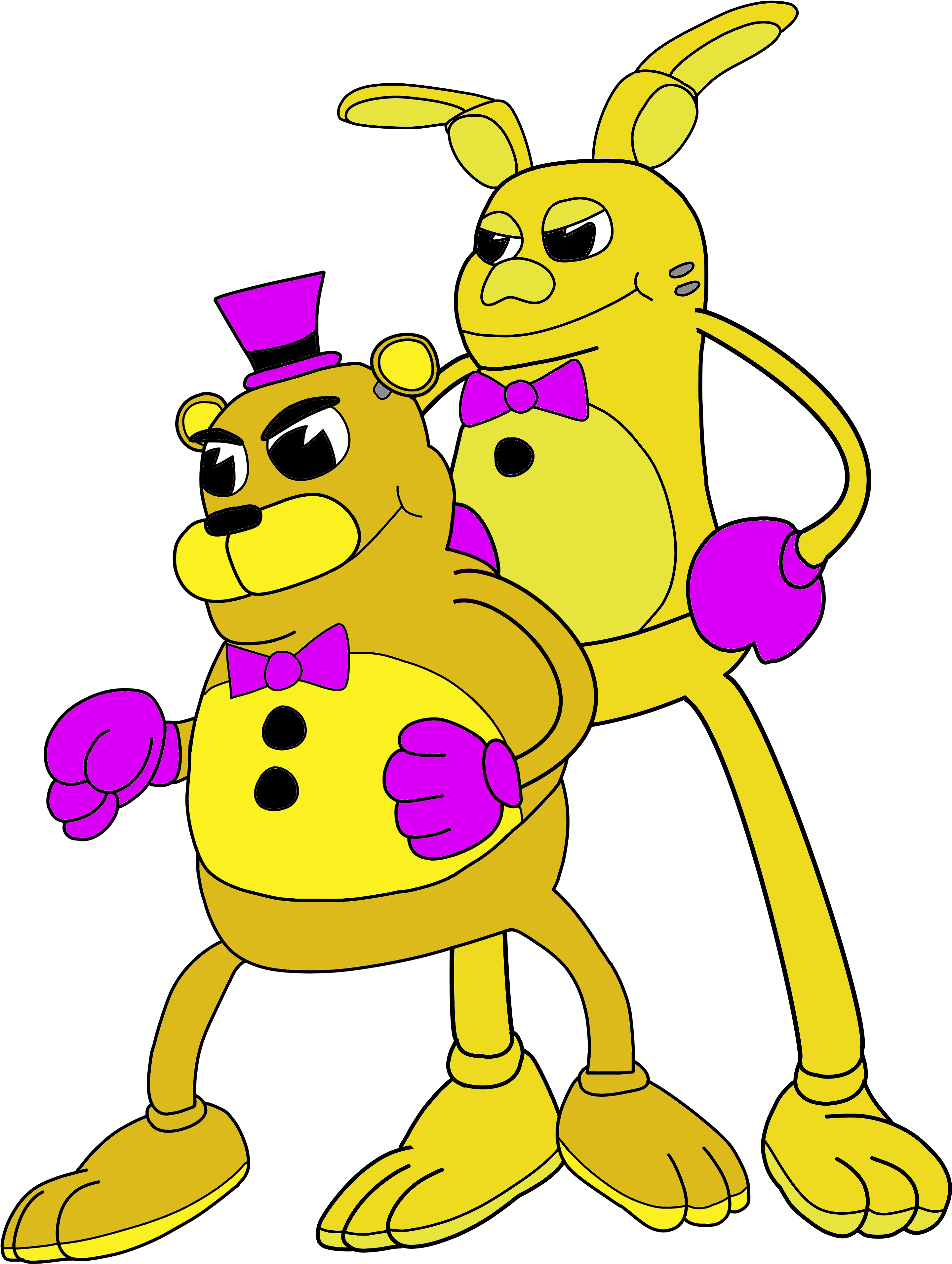 Artworkgoldy And Springs - Fnaf Cuphead Crossover (3366x3968), Png Download