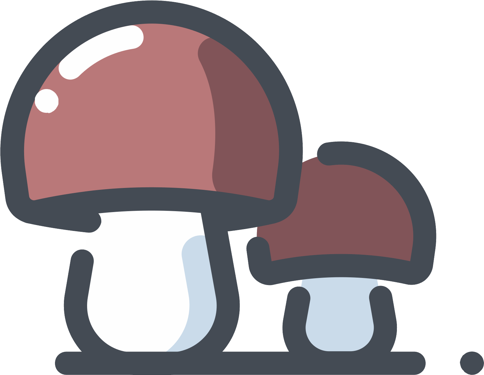 1 - Mushrooms Vector (1600x1600), Png Download
