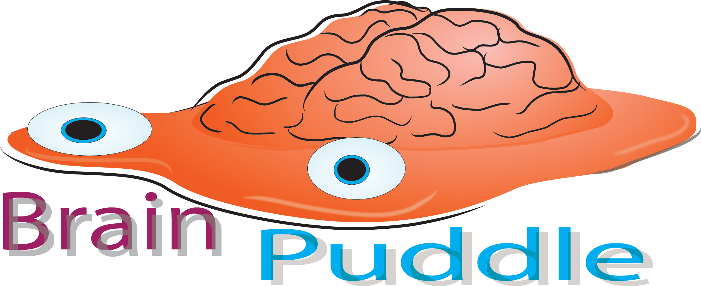 Brain Puddle Logo - Brain (2458x1017), Png Download