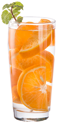 Glass Of Orange Slices - Infused Water Transparent Png (450x450), Png Download