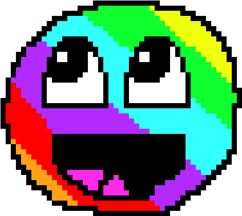 Rainbow Epic Face - Circle (530x450), Png Download