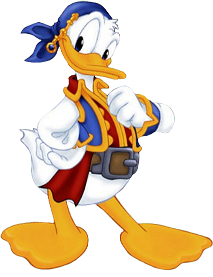 Donald Panda Free Images Info - Donald Duck Pirate (450x571), Png Download