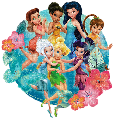 Tinkerbell Friends - Item 40074 Disney Fairies Pixie Hollow Extra Large (375x400), Png Download