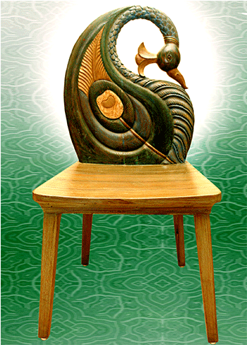 Peacock Chair - Krishna (600x488), Png Download