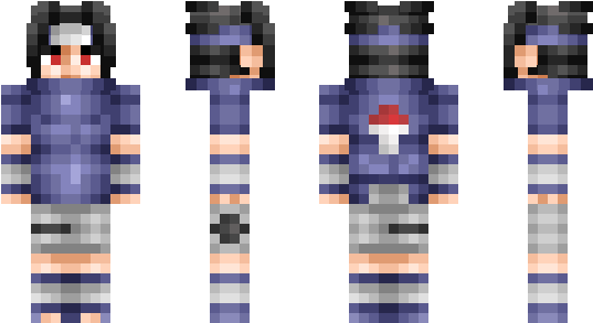 Minecraft Skin Sharingan - Water Bottle (600x348), Png Download