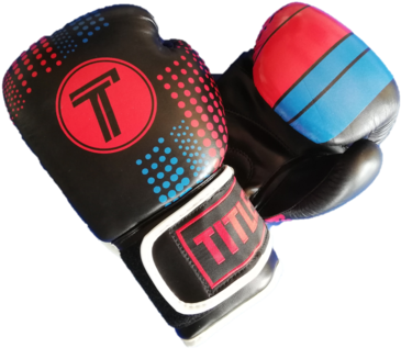 Title Punisher Training Gloves Black,blue/red- 12oz - Training Gloves / Black (480x360), Png Download