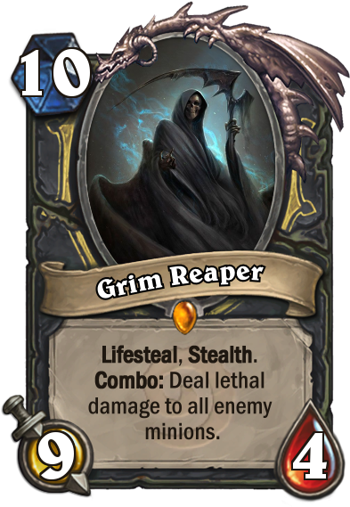 Grim Reaper - Katrana Prestor Hearthstone (400x569), Png Download