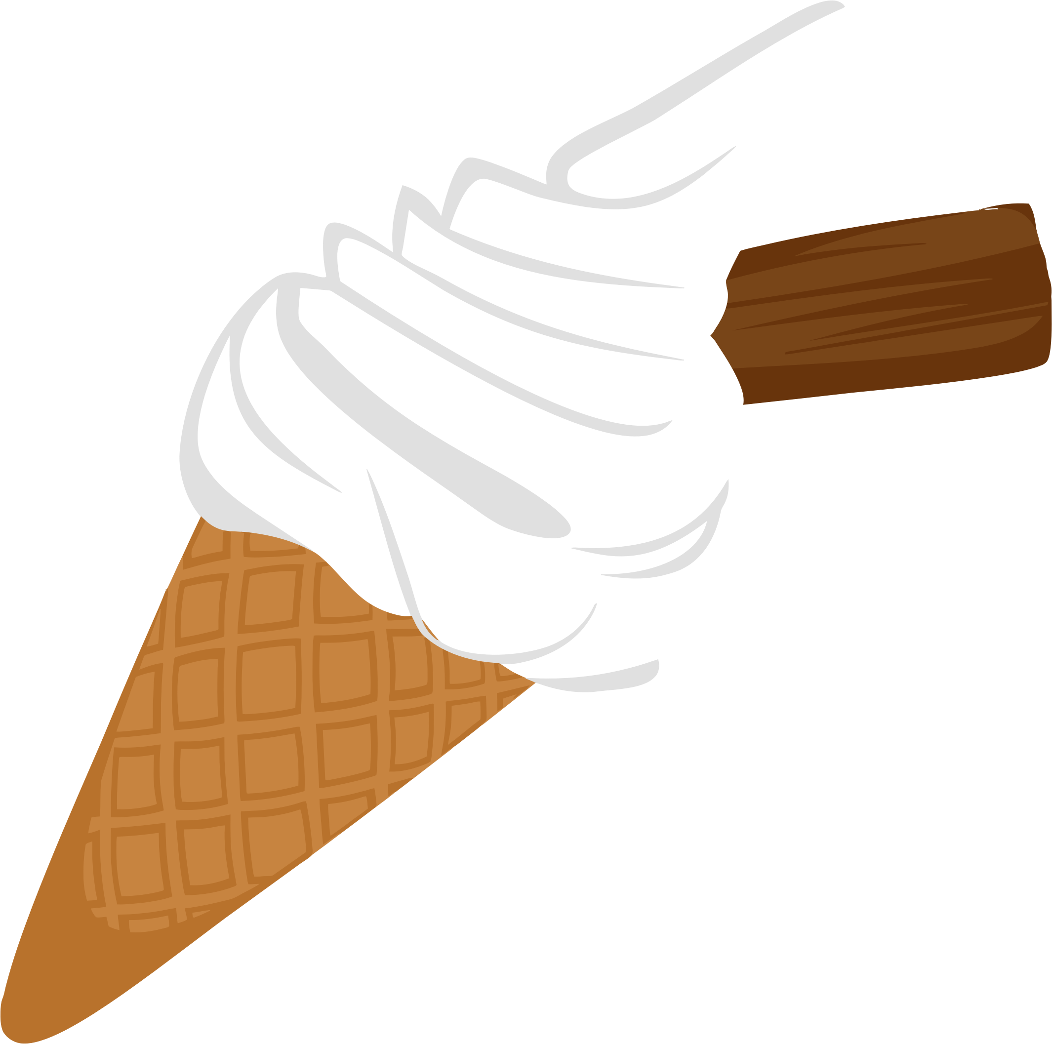 This Free Icons Png Design Of Ice Cream Cone With Chocolate (2130x2114), Png Download