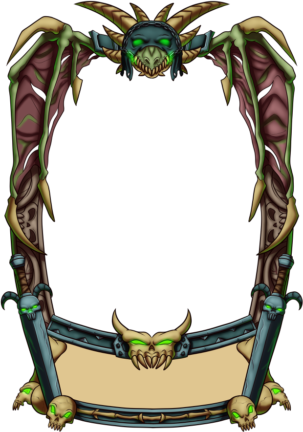 Demon Hunter Frame - Digital Badge (636x900), Png Download