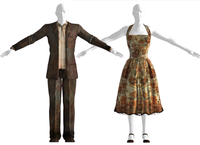 Fnv Shabby Gambler Suit - Fallout New Vegas Suit (640x466), Png Download