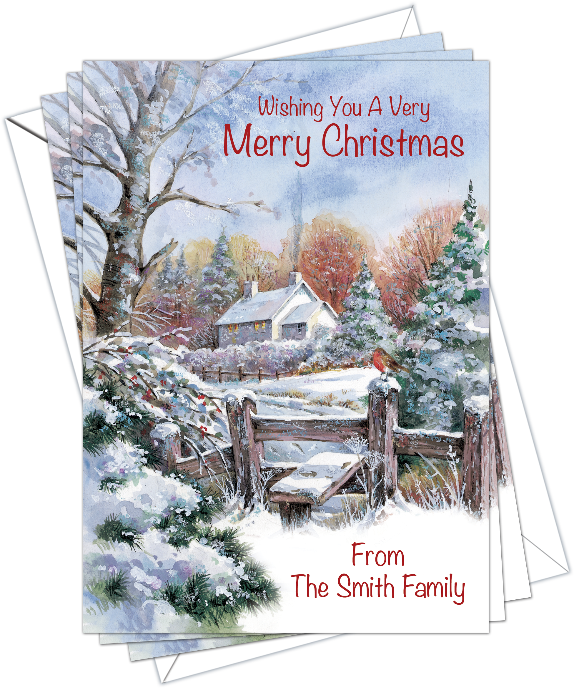 Christmas Cards Traditional Pack Of - Christmas Card Traditional (2311x2460), Png Download