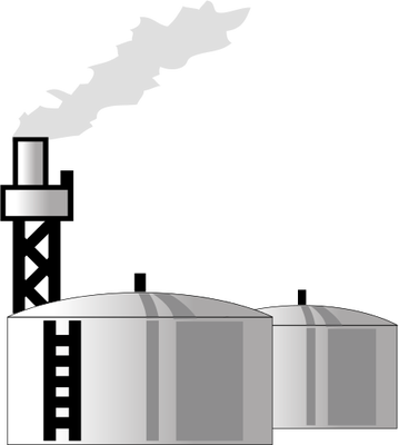 Ian Symbol Petroleum Industry Oil Refinery - Easy To Draw Oil Refinery (359x400), Png Download